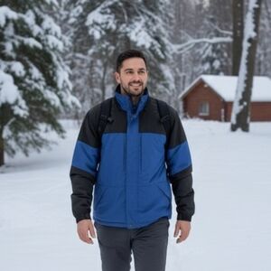 Eagle Canyon Black And Blue Lightweight Men's Jacket Size Large (EUC)